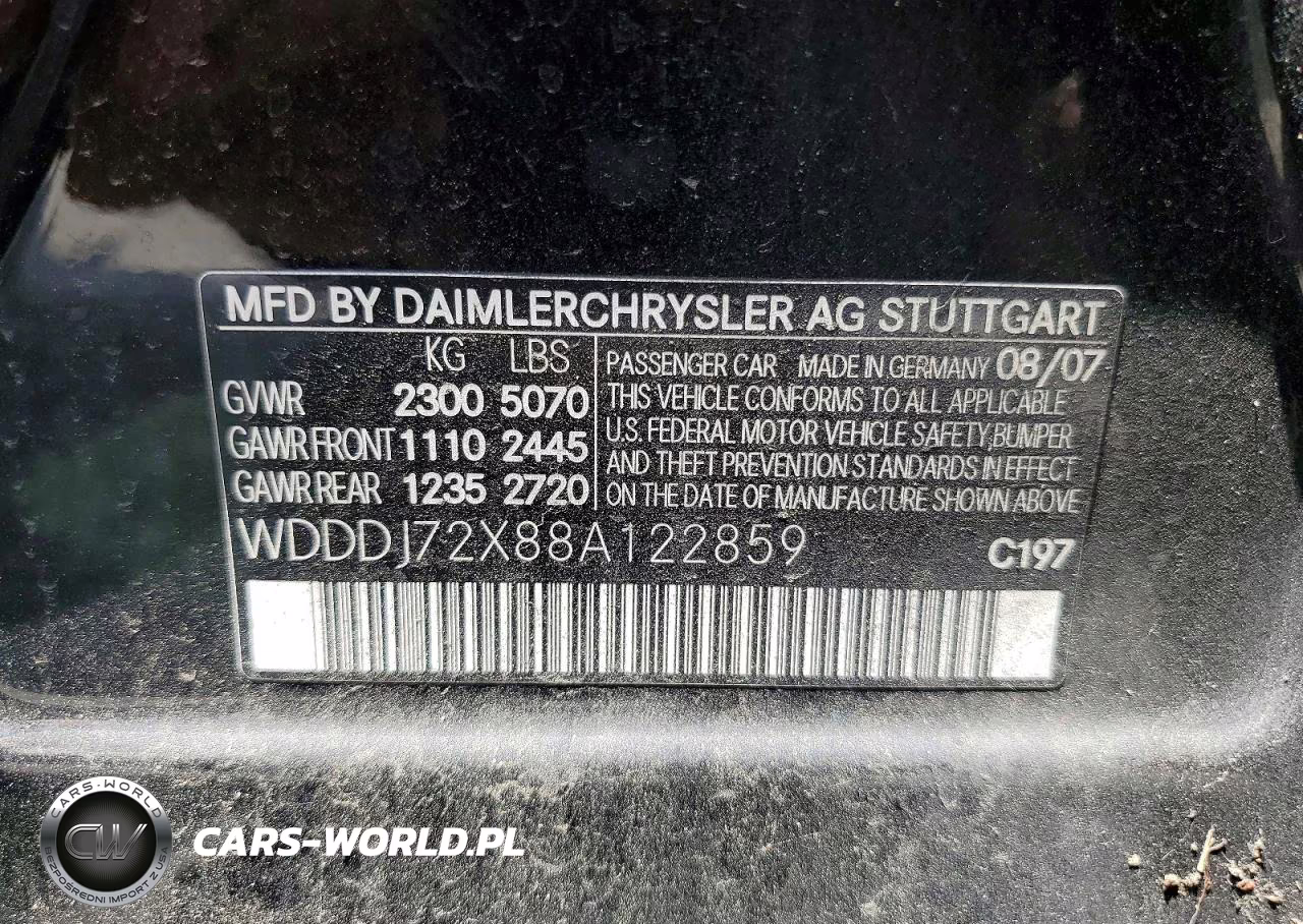 2008 Mercedes-Benz Cls 550 VIN:WDDDJ72X88A122859 - 12