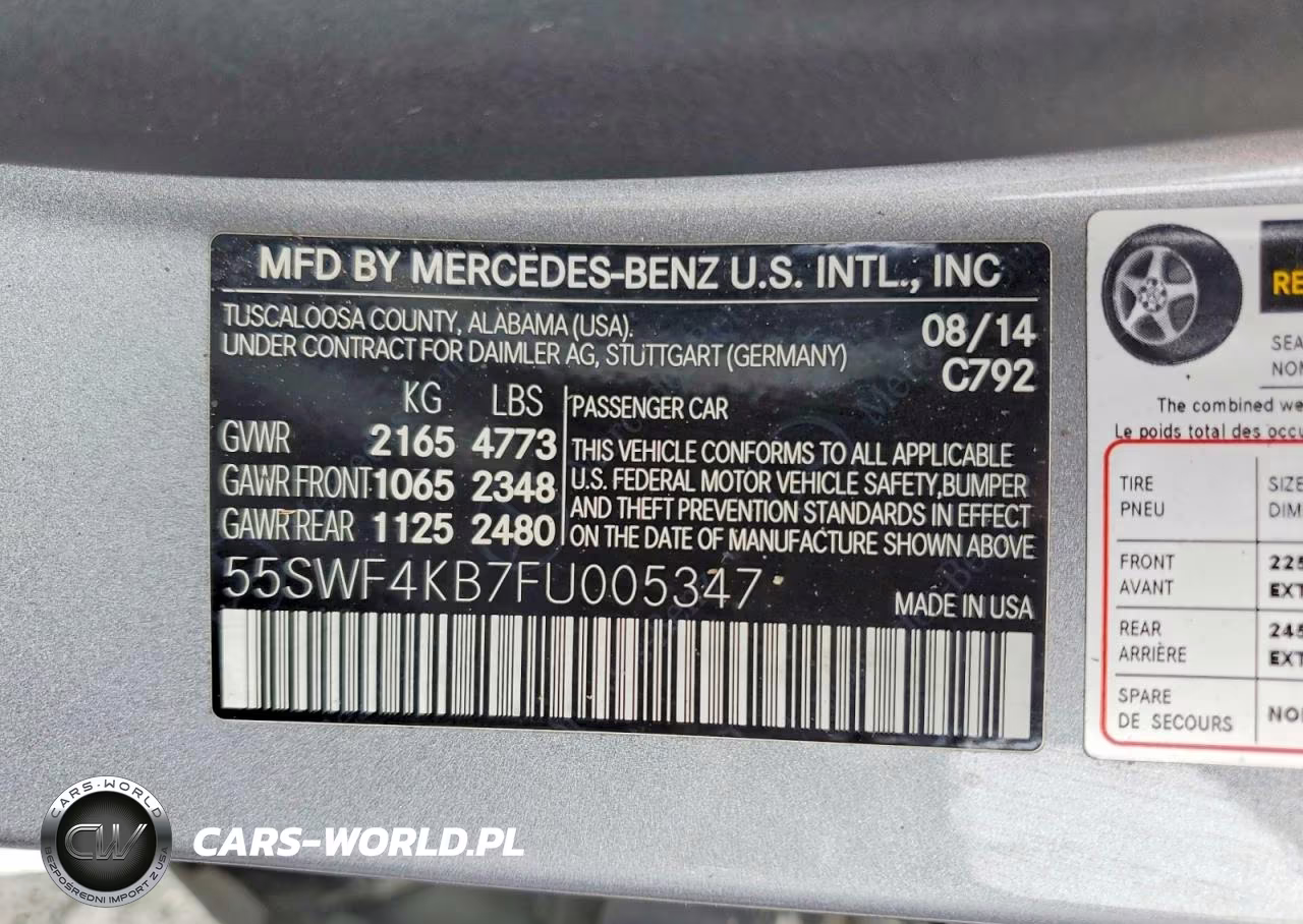 2015 Mercedes-Benz C 300 4Matic VIN:55SWF4KB7FU005347 - 12