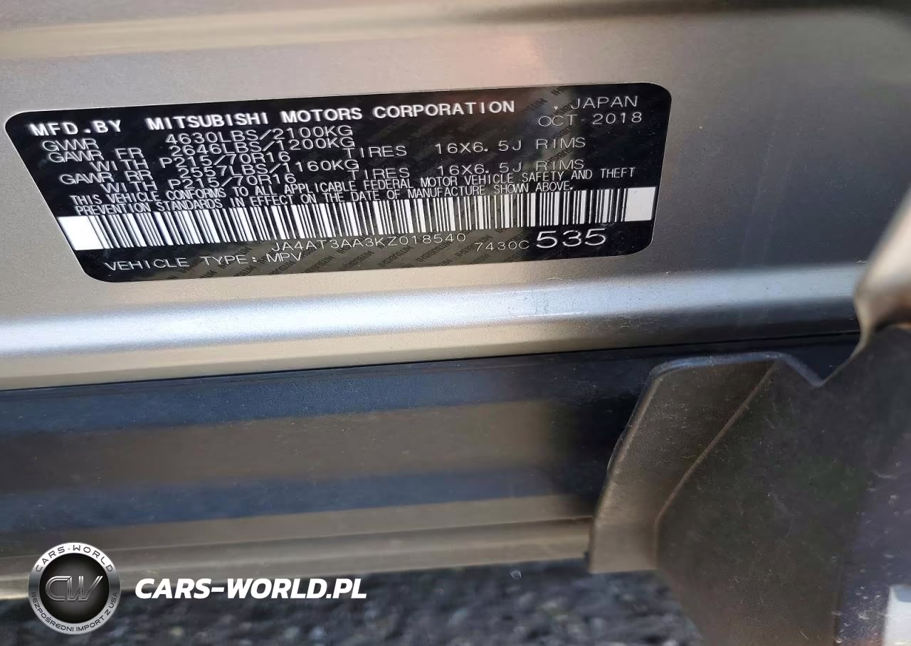 2019 Mitsubishi Eclipse Cross Es VIN:JA4AT3AA3KZ018540 - 14