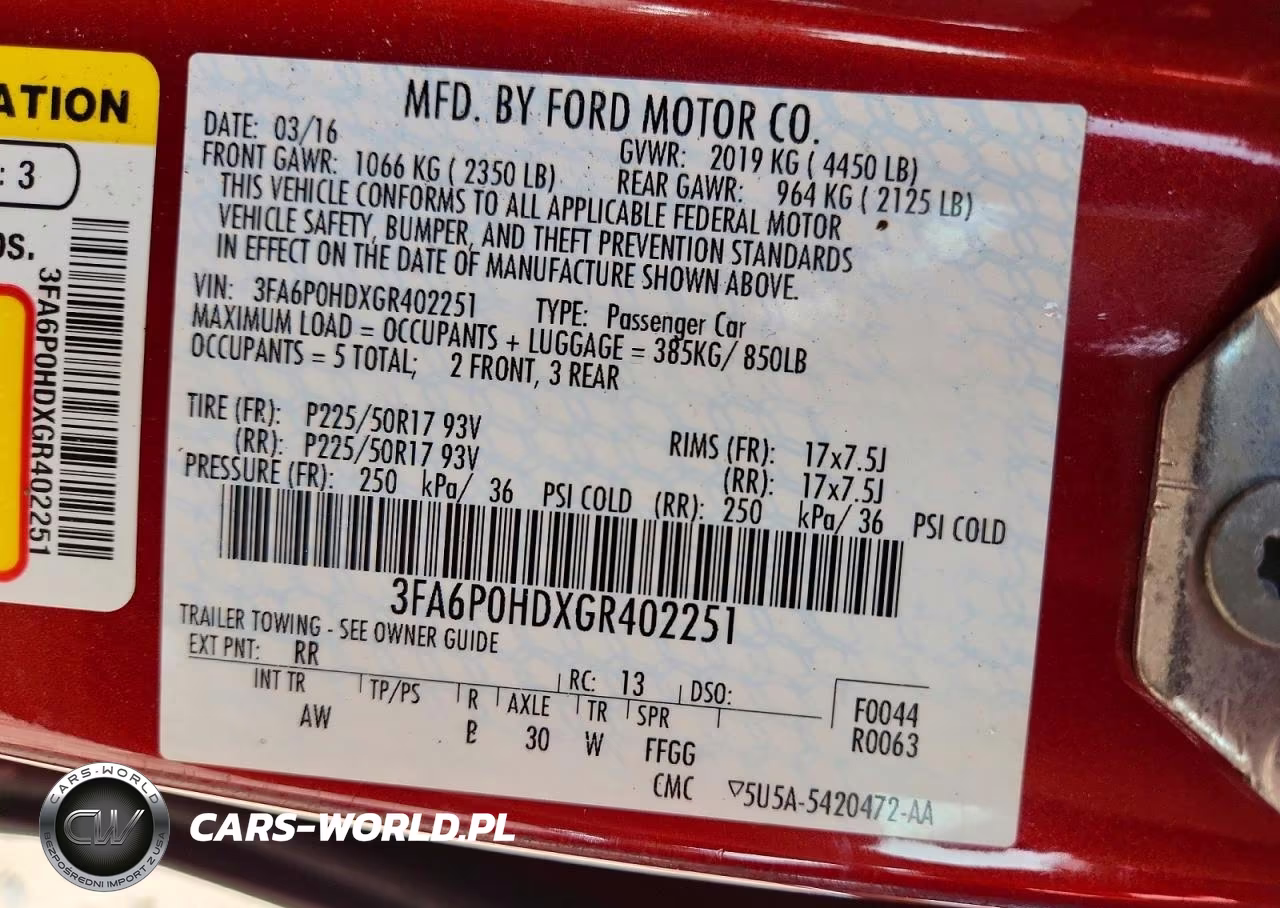 2016 Ford Fusion Se VIN:3FA6P0HDXGR402251 - 12