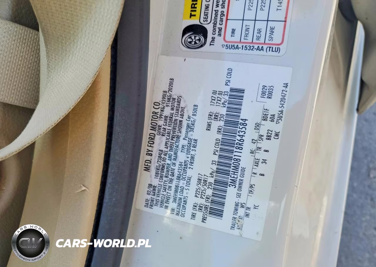 2008 Mercury Milan Premier VIN:3MEHM08118R643584 - 12