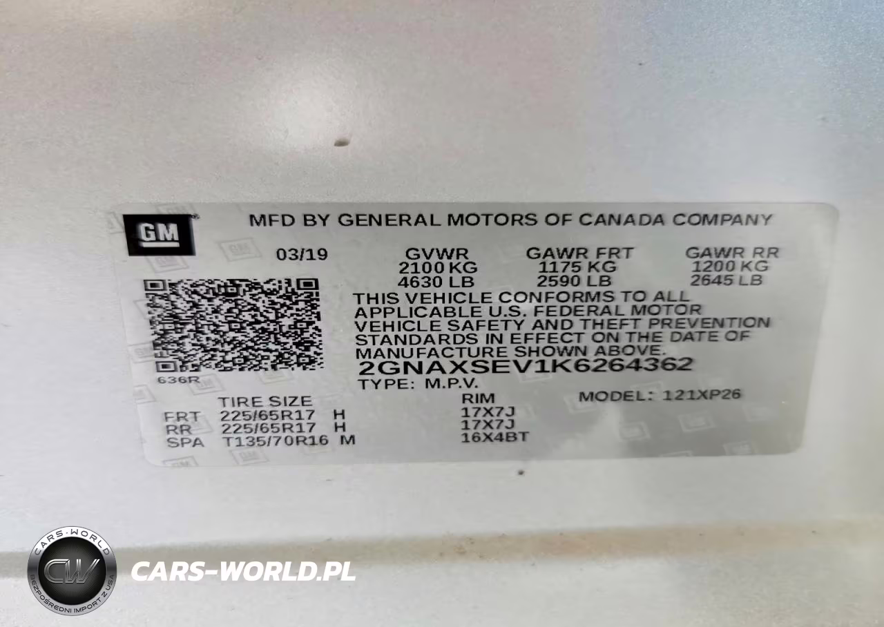 2019 Chevrolet Equinox Ls VIN:2GNAXSEV1K6264362 - 12