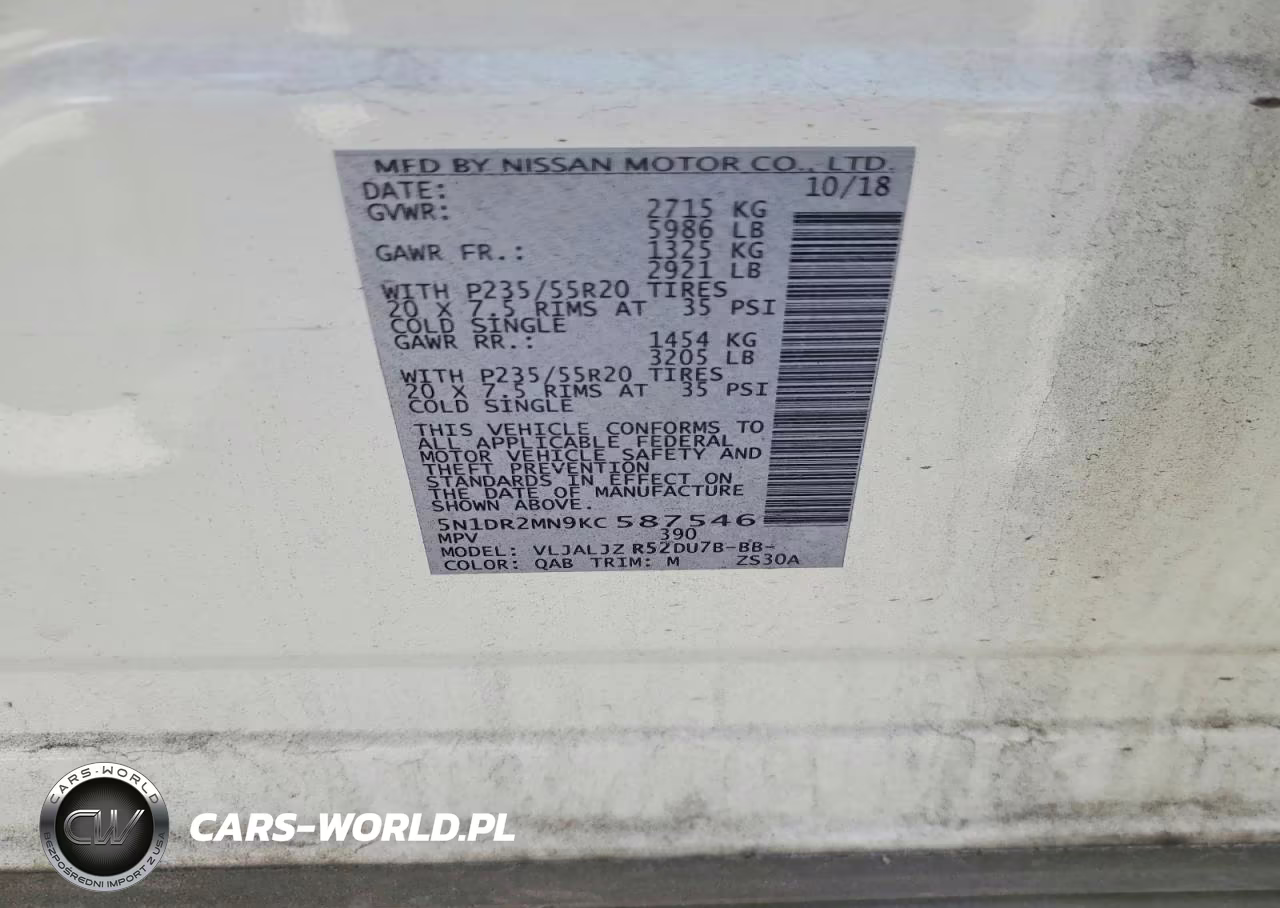 2019 Nissan Pathfinder Platinum VIN:5N1DR2MN9KC587546 - 13