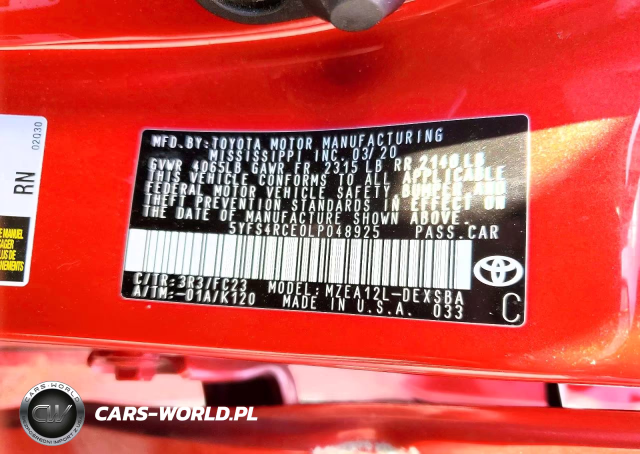 2020 Toyota Corolla Se VIN:5YFS4RCE0LP048925 - 12