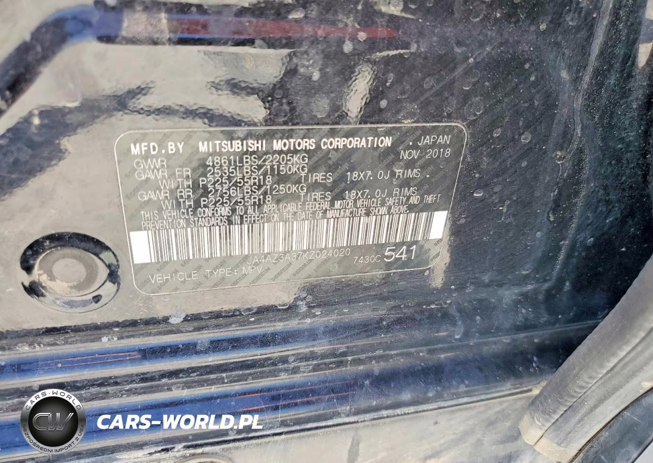 2019 Mitsubishi Outlander Se VIN:JA4AZ3A37KZ024020 - 12