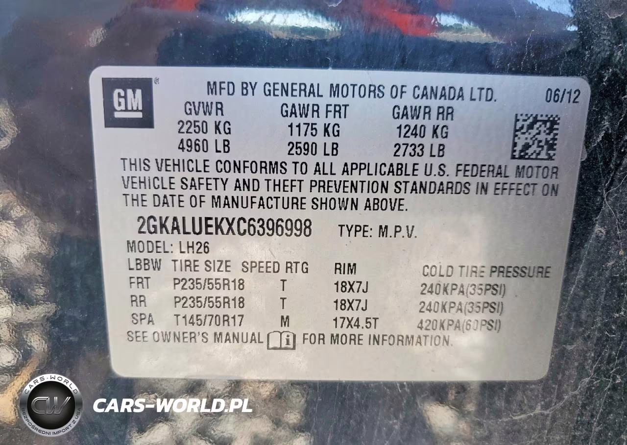 2012 GMC Terrain Slt VIN:2GKALUEKXC6396998 - 13