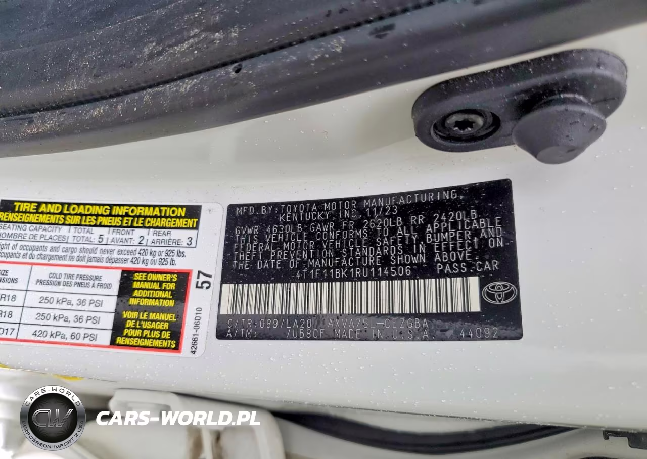 2024 Toyota Camry Xle VIN:4T1F11BK1RU114506 - 13