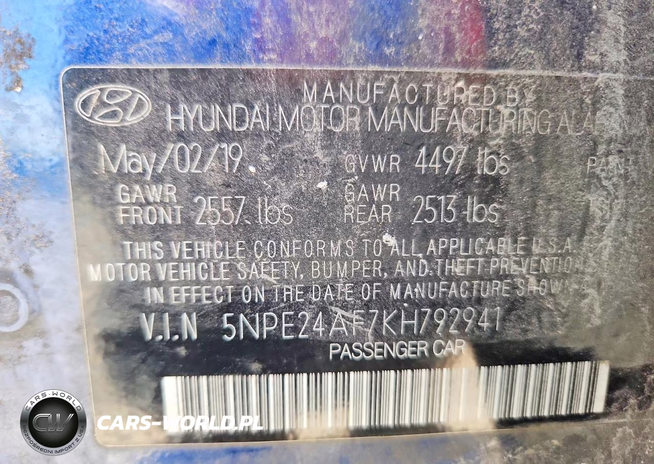 2019 Hyundai Sonata Se VIN:5NPE24AF7KH792941 - 12