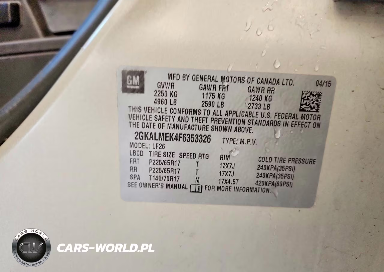 2015 GMC Terrain Sle VIN:2GKALMEK4F6353326 - 13