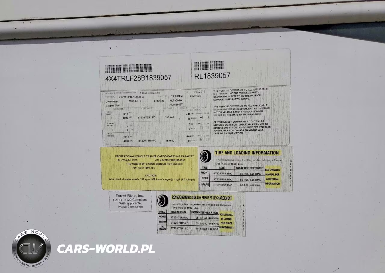 2011 Forest River Windjammer Camper VIN:4X4TRLF28B1839057 - 8