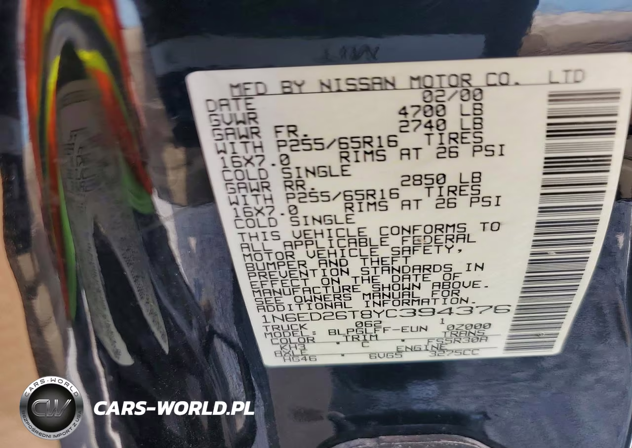 2000 Nissan Frontier Xe Desert Runner VIN:1N6ED26T8YC394376 - 12