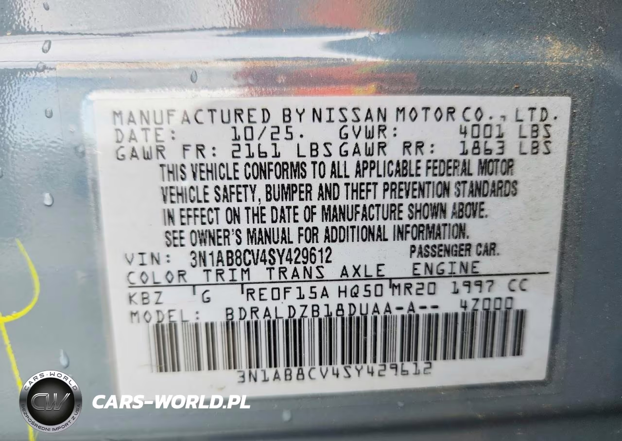 2025 Nissan Sentra Sv VIN:3N1AB8CV4SY429612 - 13