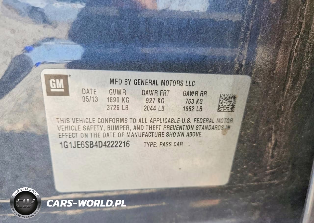 2013 Chevrolet Sonic Ltz VIN:1G1JE6SB4D4222216 - 12