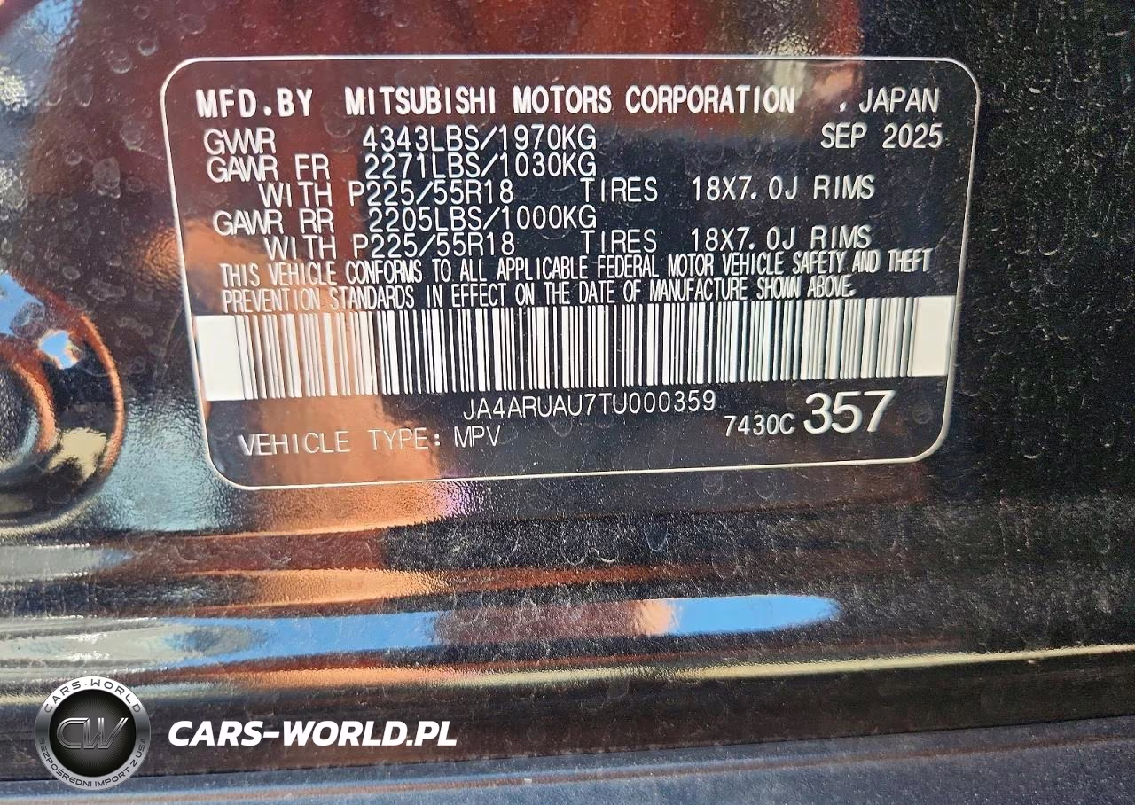 2026 Mitsubishi Outlander Sport S-Se VIN:JA4ARUAU7TU000359 - 12
