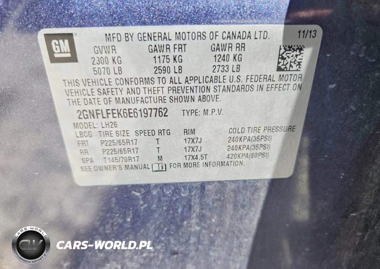 2014 Chevrolet Equinox Lt VIN:2GNFLFEK6E6197762 - 13