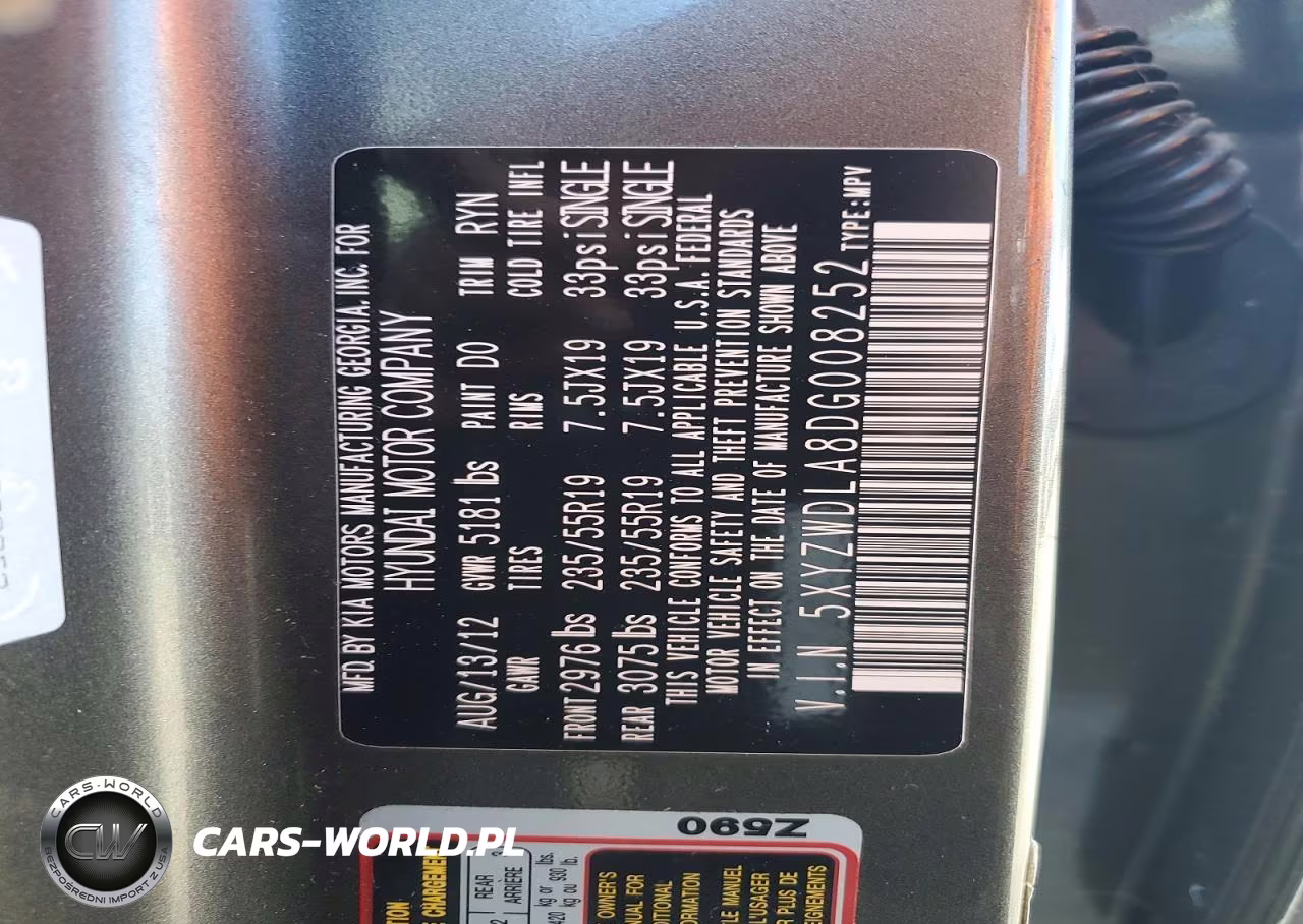 2013 Hyundai Santa Fe Sport 2.0T VIN:5XYZWDLA8DG008252 - 13