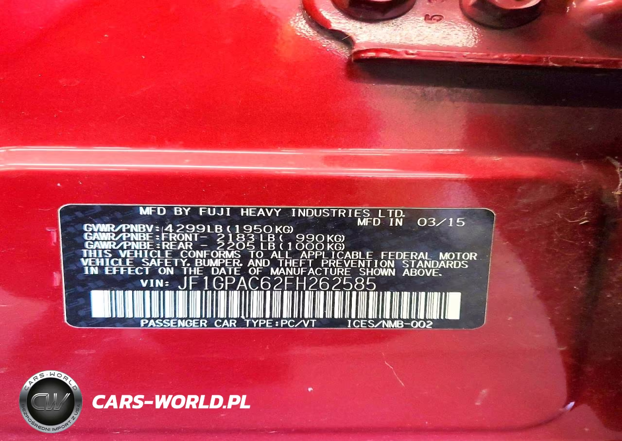 2015 Subaru Impreza Premium VIN:JF1GPAC62FH262585 - 12