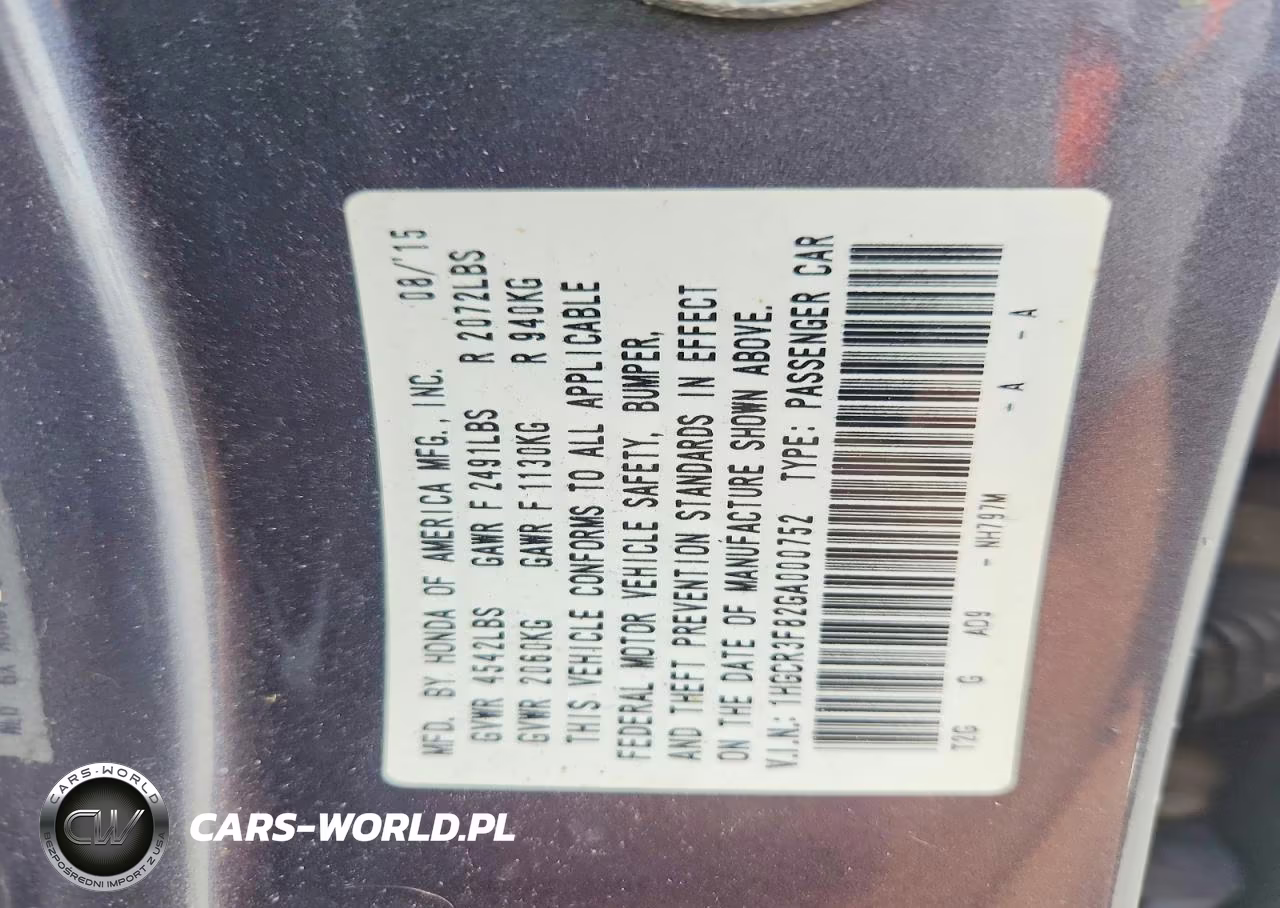 2016 Honda Accord Exl VIN:1HGCR3F82GA000752 - 12
