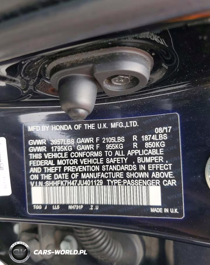 2018 Honda Civic Sport VIN:SHHFK7H47JU401129 - 12