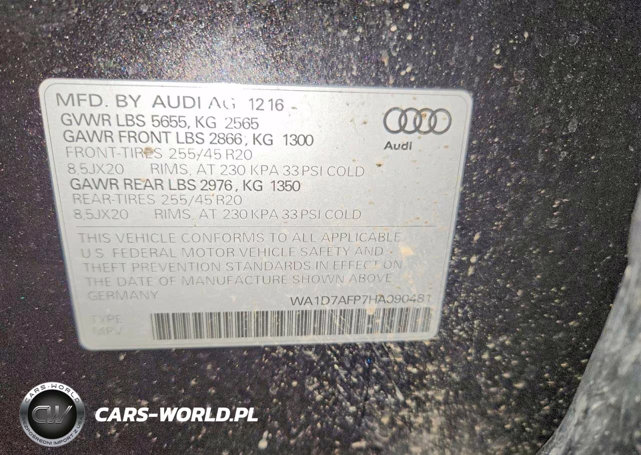 2017 Audi Q5 Premium Plus S-Line VIN:WA1D7AFP7HA090481 - 13