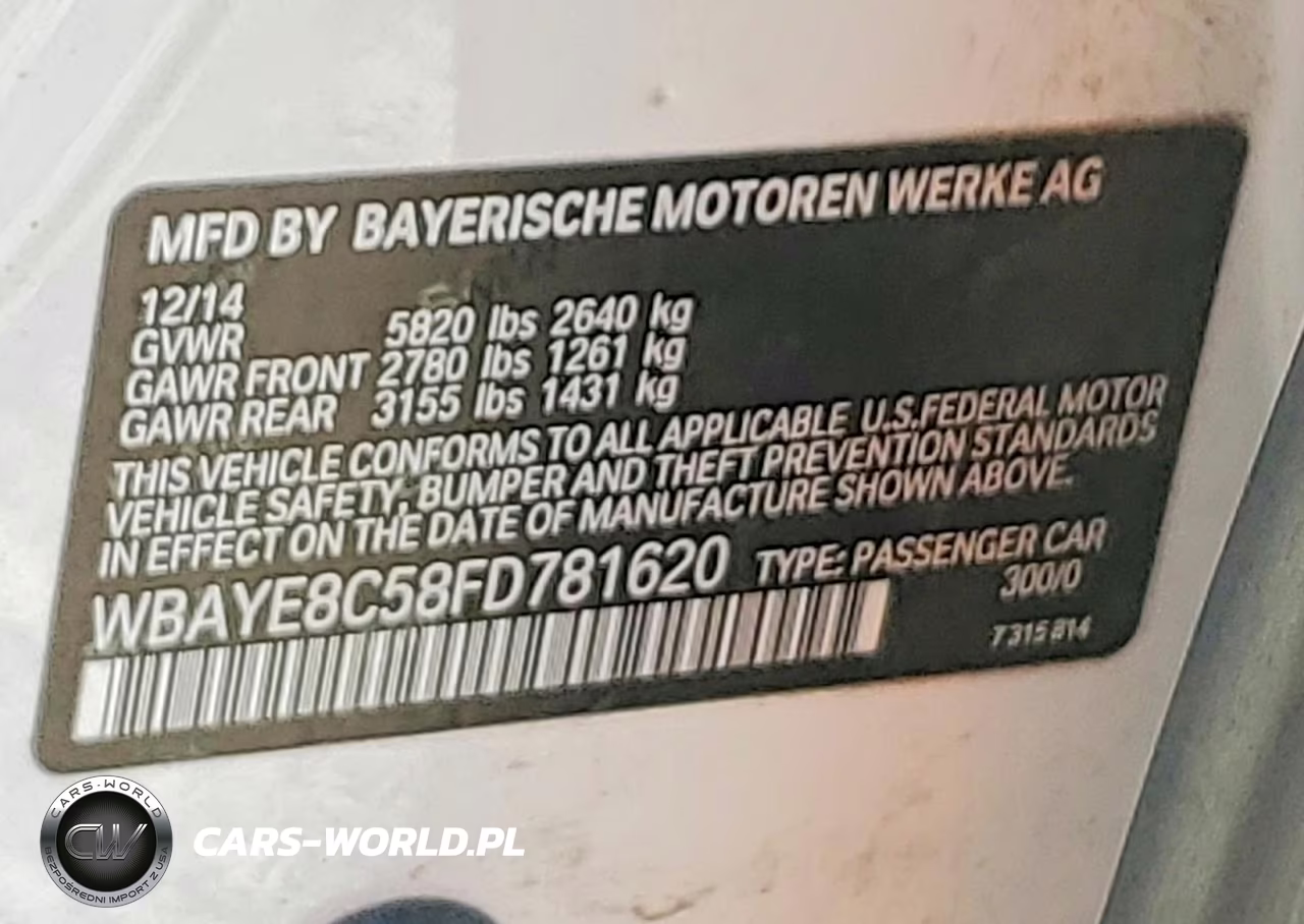 2015 BMW 750 Li VIN:WBAYE8C58FD781620 - 12