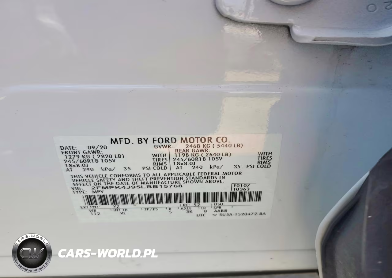 2020 Ford Edge Sel VIN:2FMPK4J95LBB15768 - 13