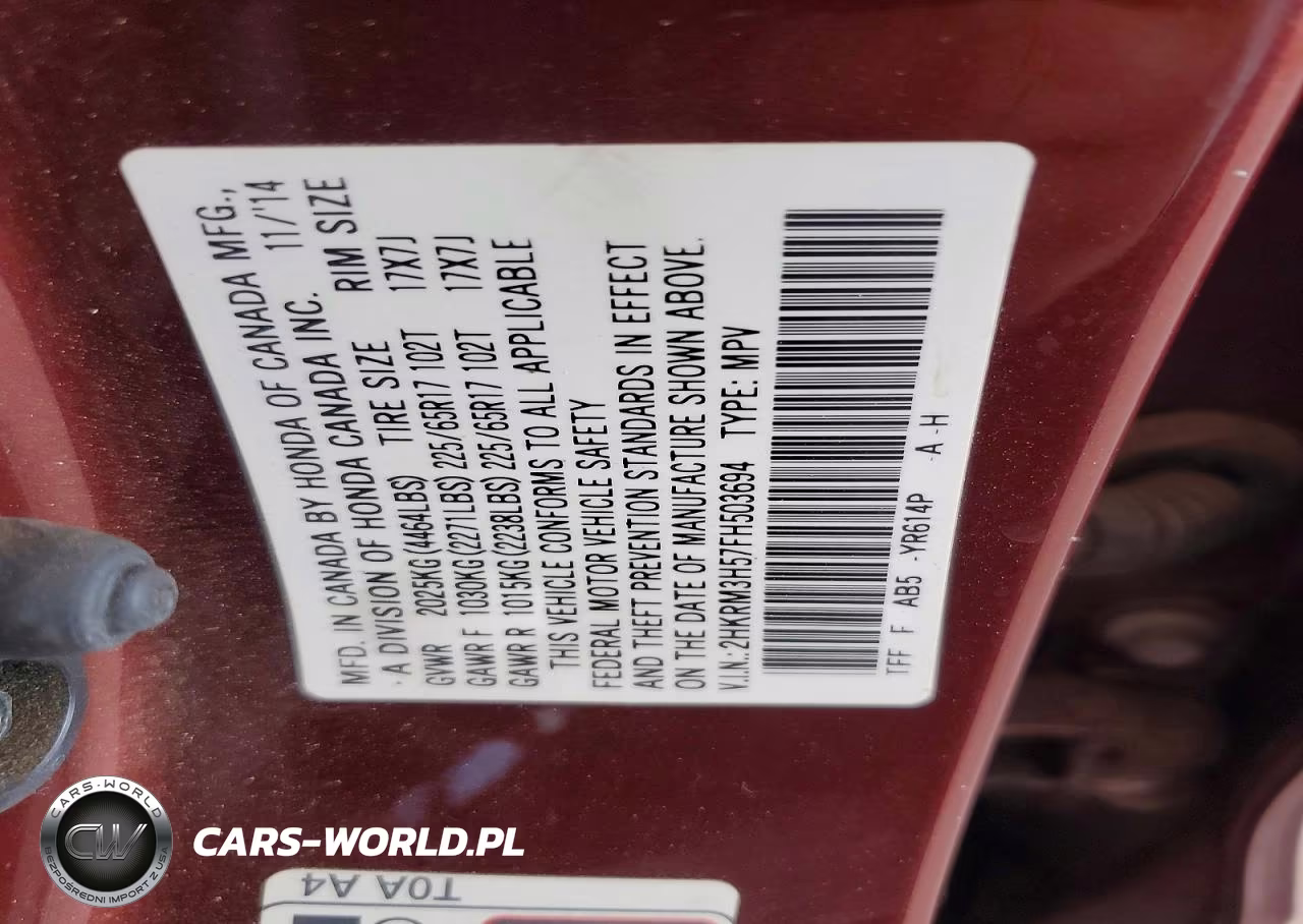 2015 Honda Cr-V Ex VIN:2HKRM3H57FH503694 - 13