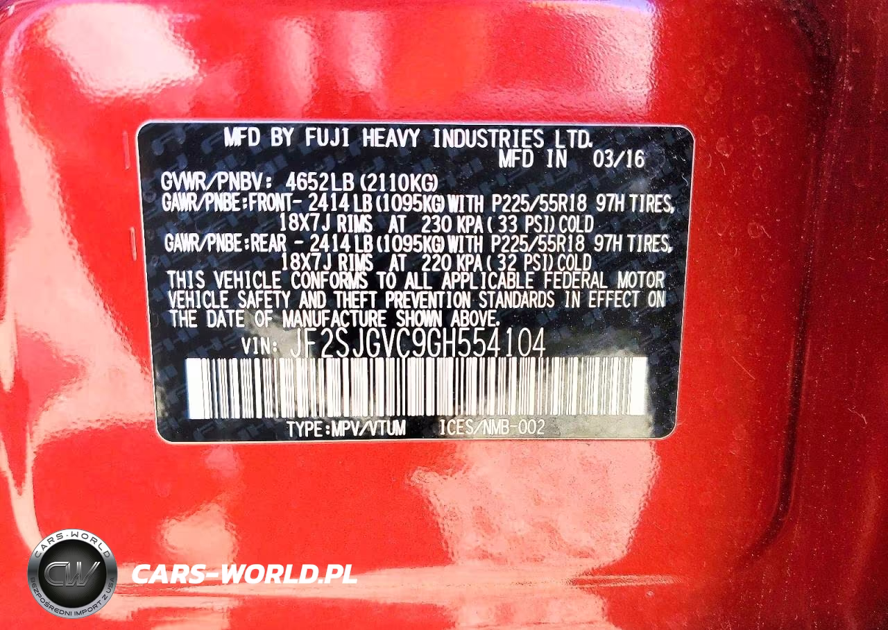 2016 Subaru Forester 2.0Xt Touring VIN:JF2SJGVC9GH554104 - 12