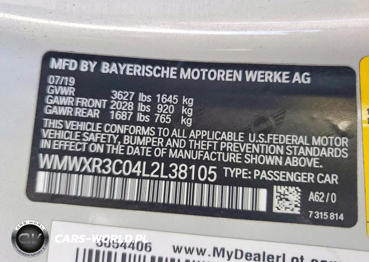 2020 Mini Cooper VIN:WMWXR3C04L2L38105 - 12