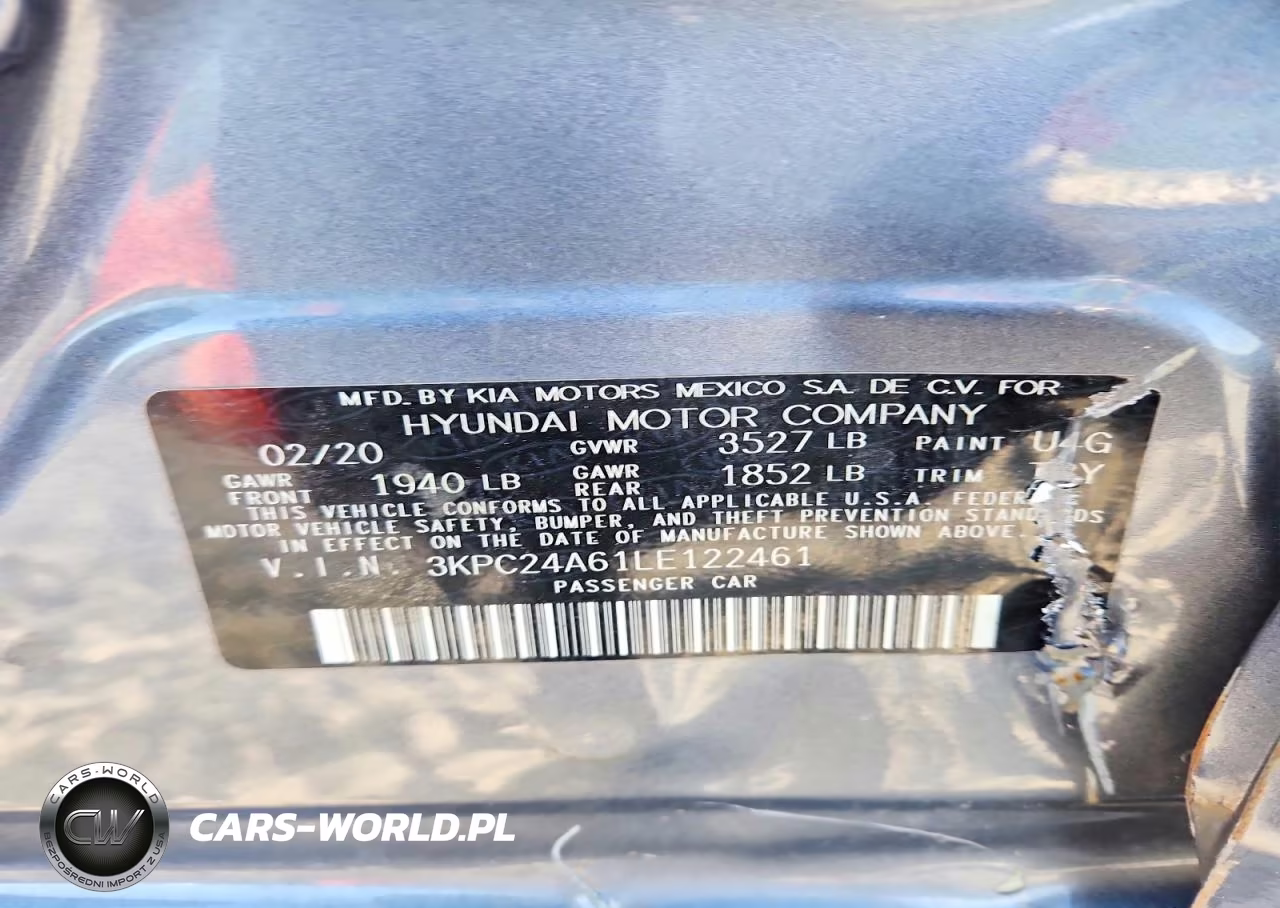 2020 Hyundai Accent Se VIN:3KPC24A61LE122461 - 12