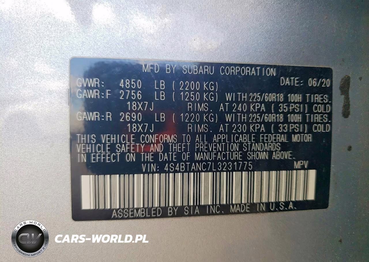 2020 Subaru Outback Limited VIN:4S4BTANC7L3231775 - 12