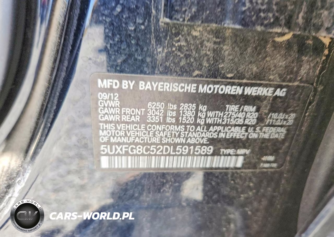 2013 BMW X6 xDrive50I VIN:5UXFG8C52DL591589 - 13