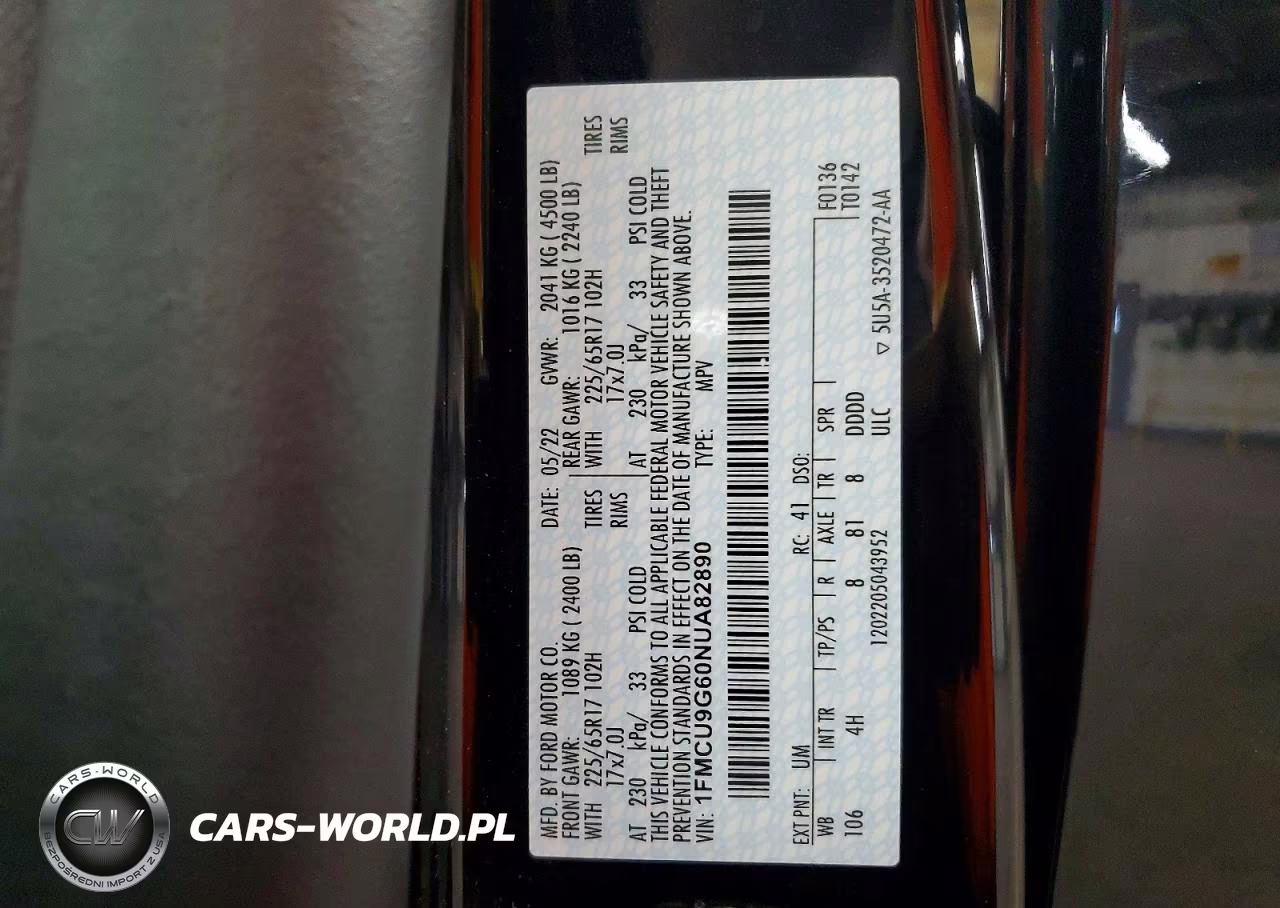 2022 Ford Escape Se VIN:1FMCU9G60NUA82890 - 13