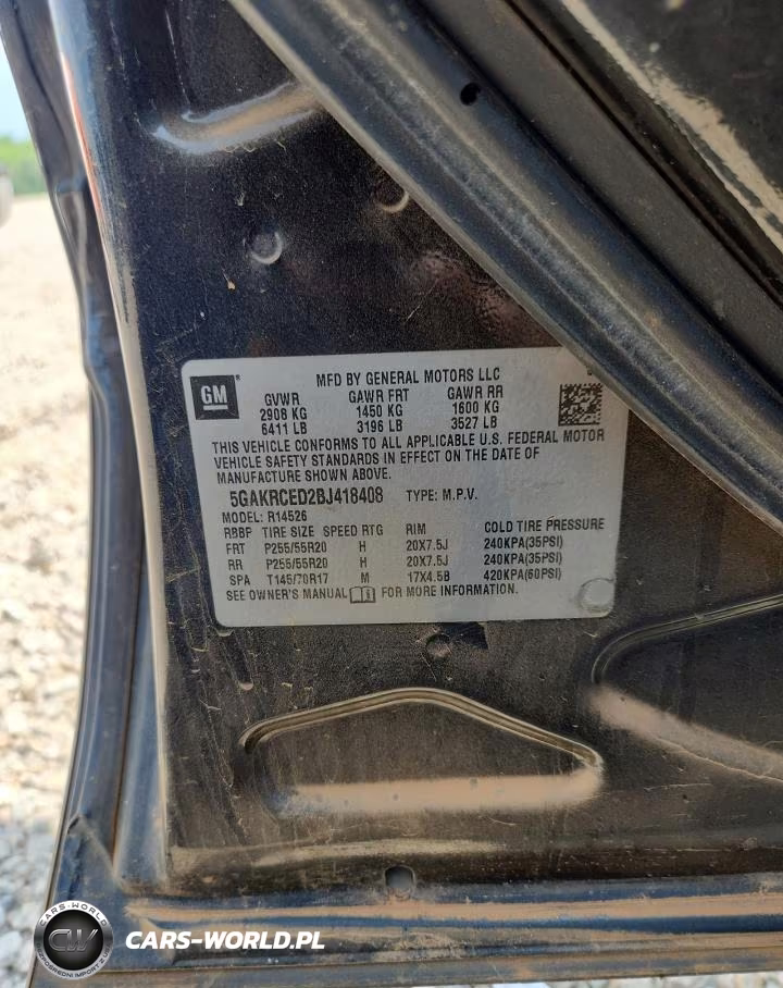 2011 Buick Enclave Cxl VIN:5GAKRCED2BJ418408 - 13