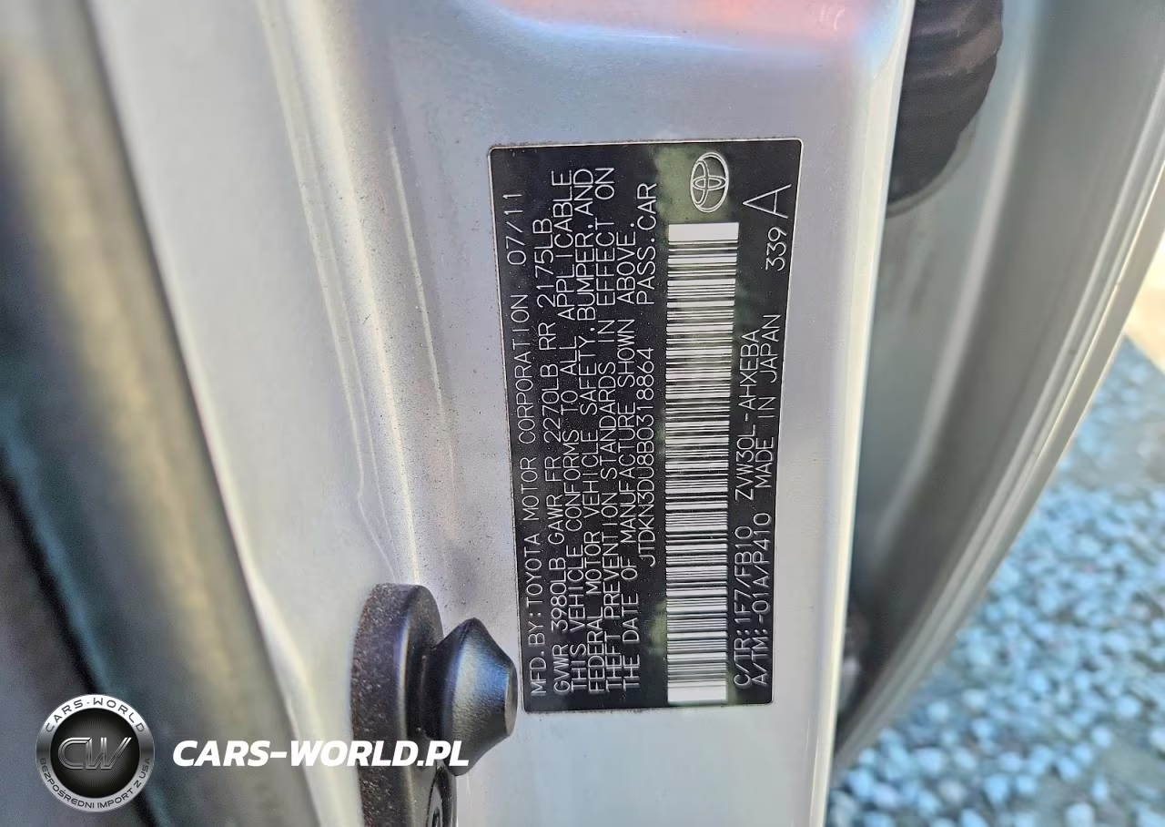 2011 Toyota Prius Three VIN:JTDKN3DU8B0318864 - 12