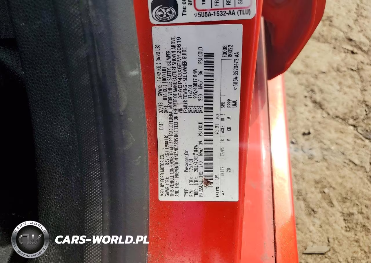 2014 Ford Fiesta St VIN:3FADP4GX5EM120619 - 13