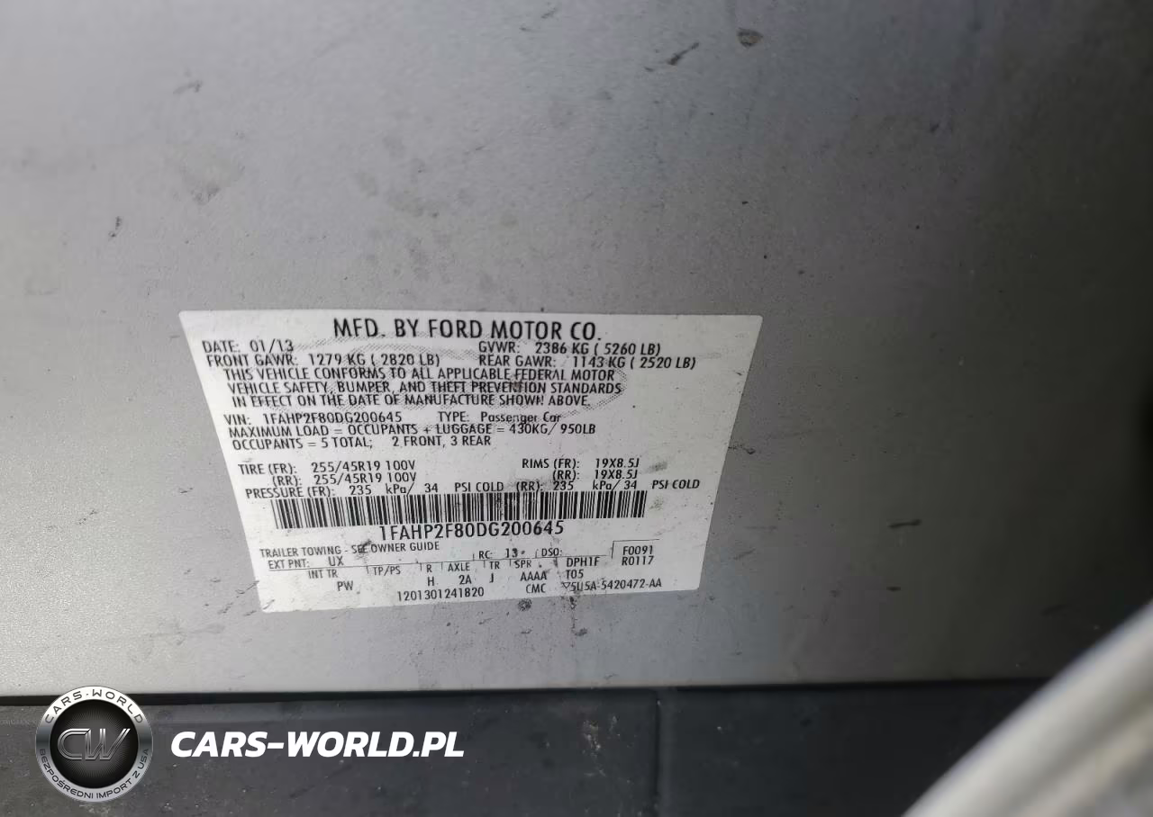 2013 Ford Taurus VIN:1FAHP2F80DG200645 - 12