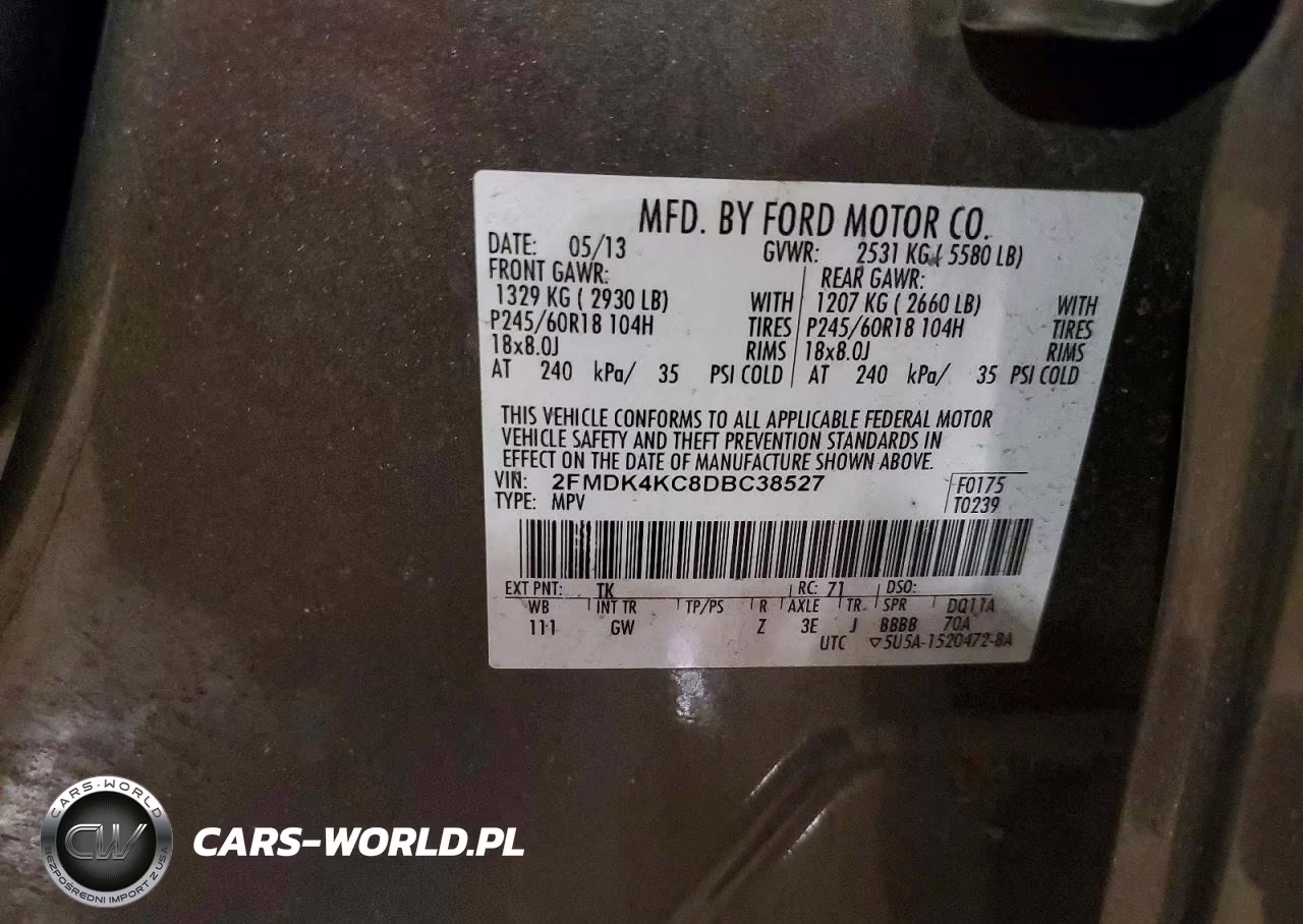 2013 Ford Edge Limited VIN:2FMDK4KC8DBC38527 - 13