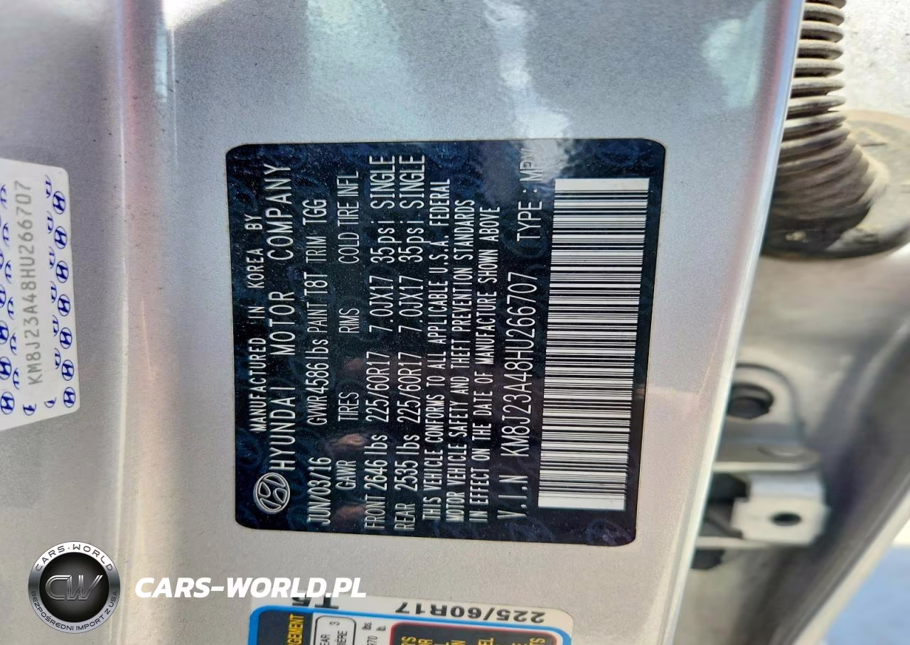 2017 Hyundai Tucson Se VIN:KM8J23A48HU266707 - 13