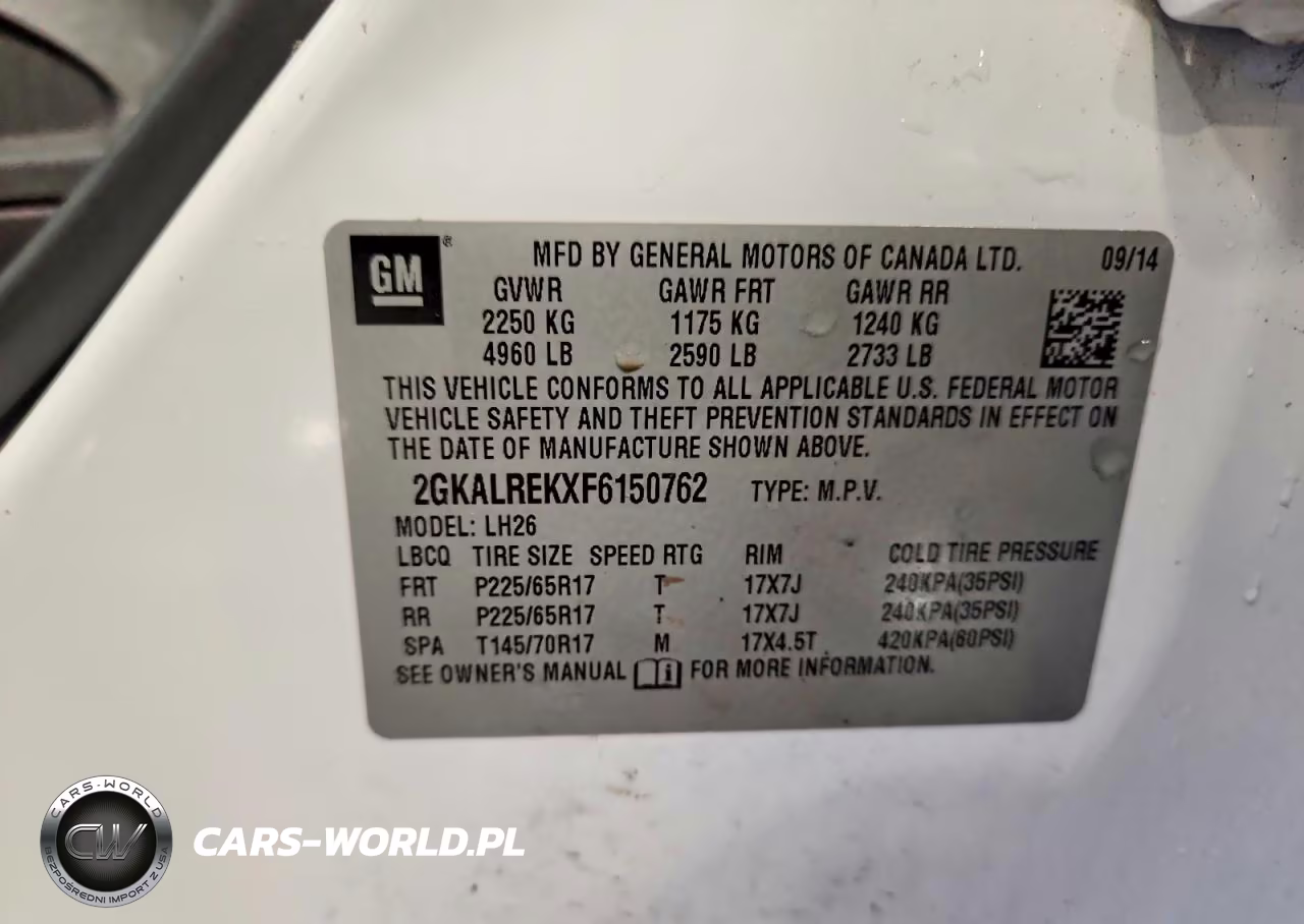2015 GMC Terrain Sle VIN:2GKALREKXF6150762 - 13