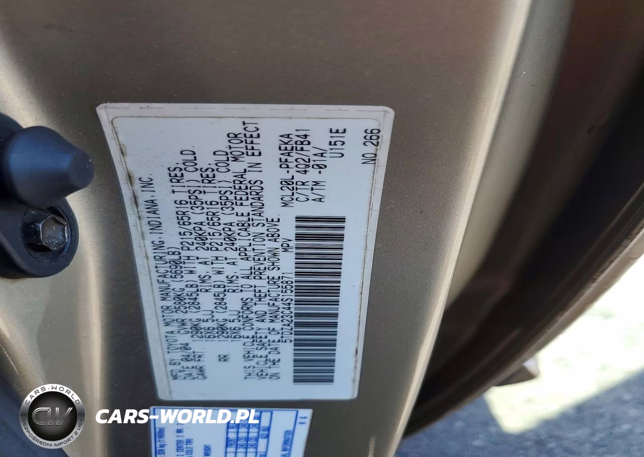 2004 Toyota Sienna Ce VIN:5TDZA23C44S155871 - 13