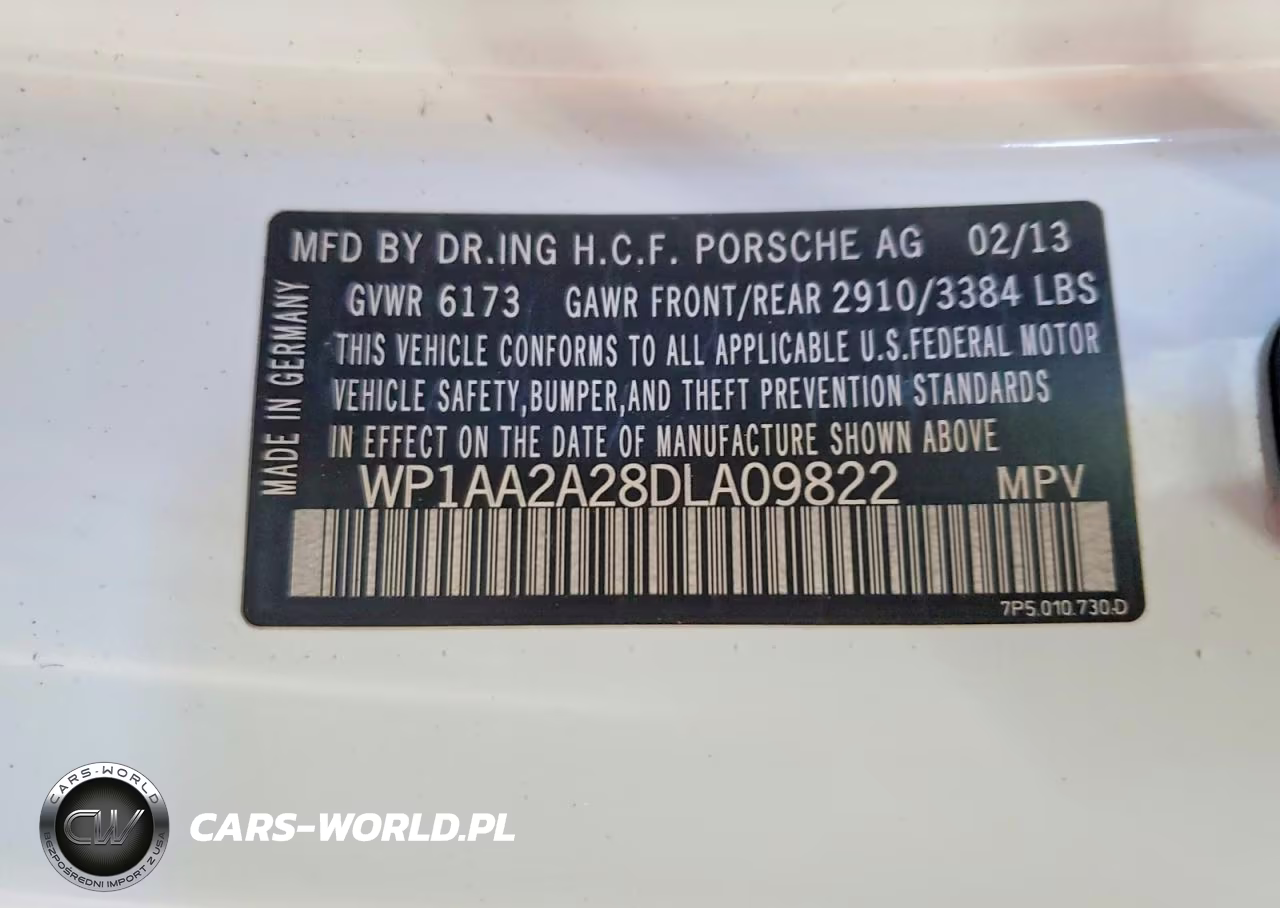 2013 Porsche Cayenne VIN:WP1AA2A28DLA09822 - 13