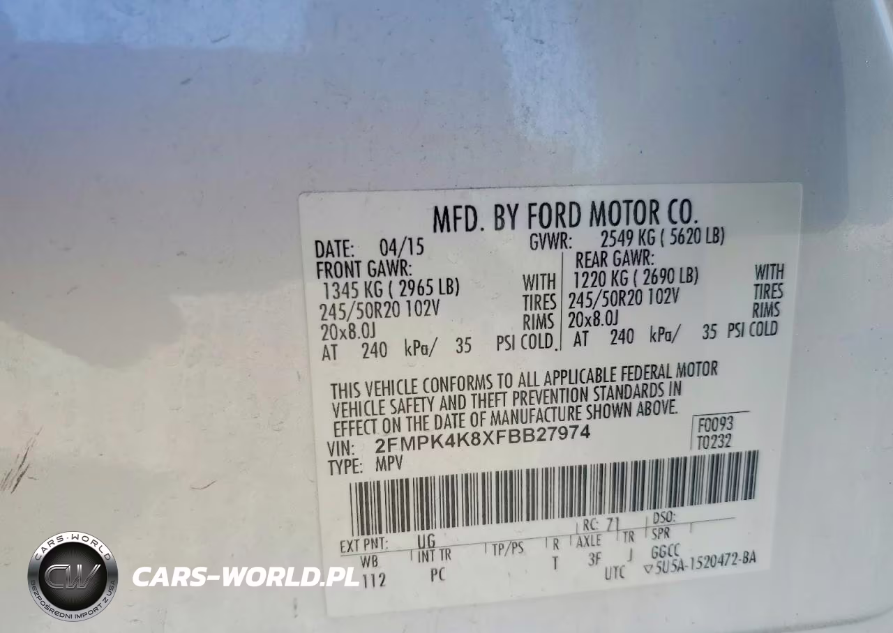 2015 Ford Edge Titanium VIN:2FMPK4K8XFBB27974 - 13