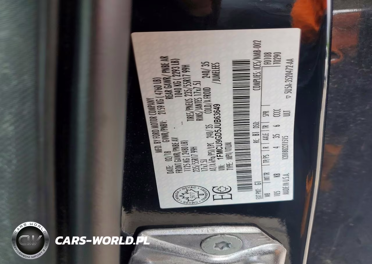 2018 Ford Escape Se VIN:1FMCU9GD5JUB63649 - 12