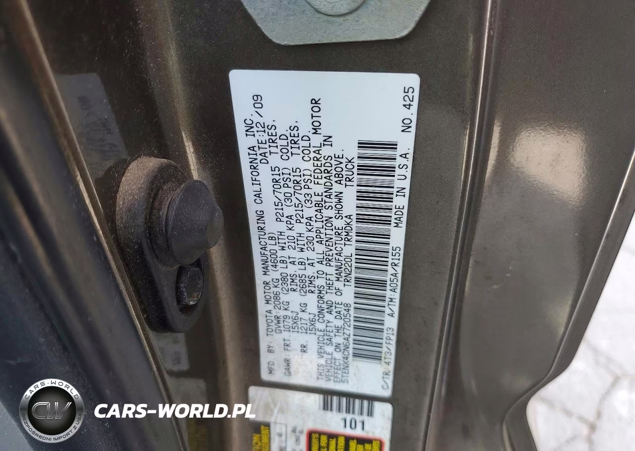 2010 Toyota Tacoma Base VIN:5TENX4CN6AZ720548 - 12