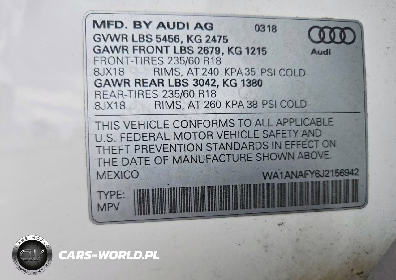 2018 Audi Q5 Premium VIN:WA1ANAFY6J2156942 - 14