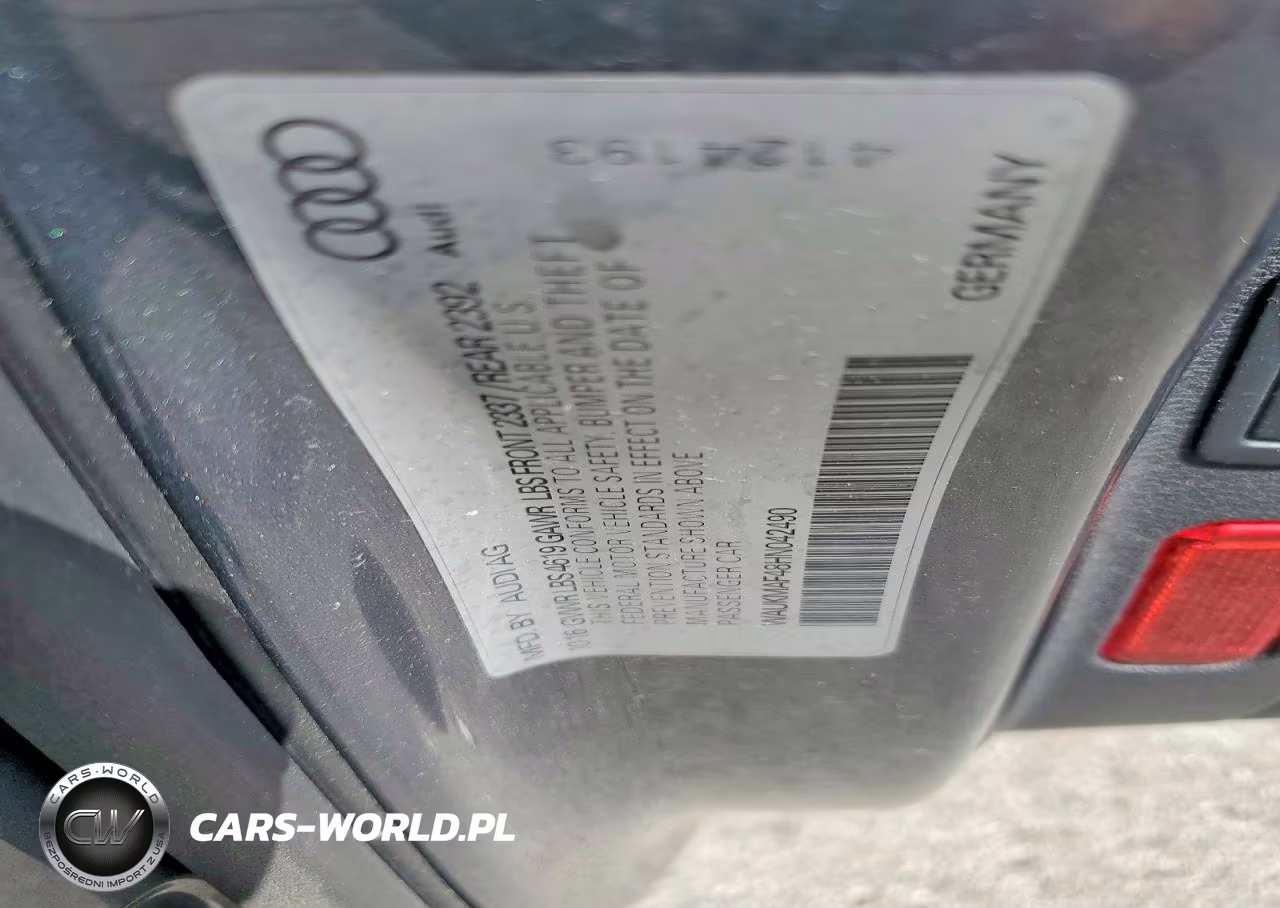 2017 Audi A4 Ultra Premium VIN:WAUKMAF48HN042490 - 12