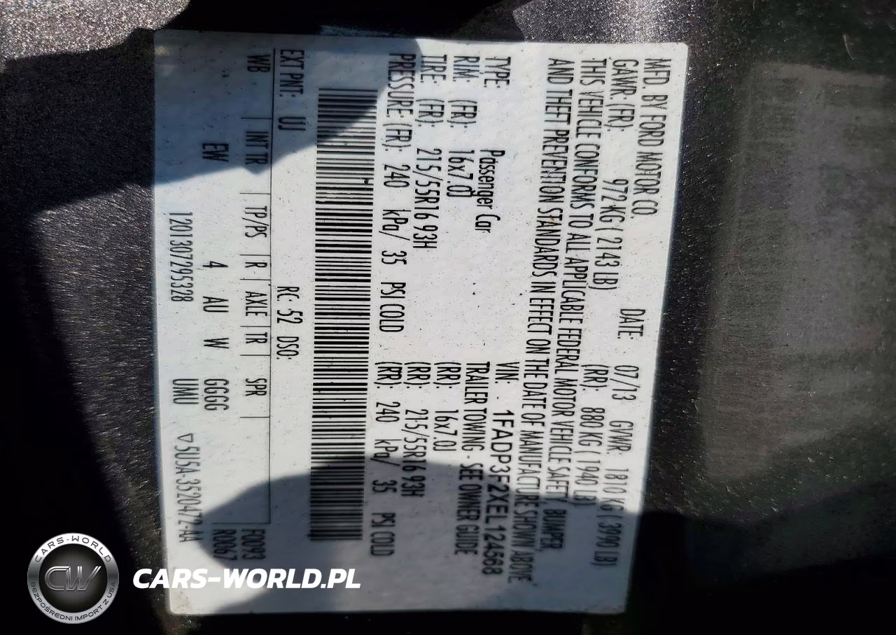 2014 Ford Focus VIN:1FADP3F2XEL124568 - 12
