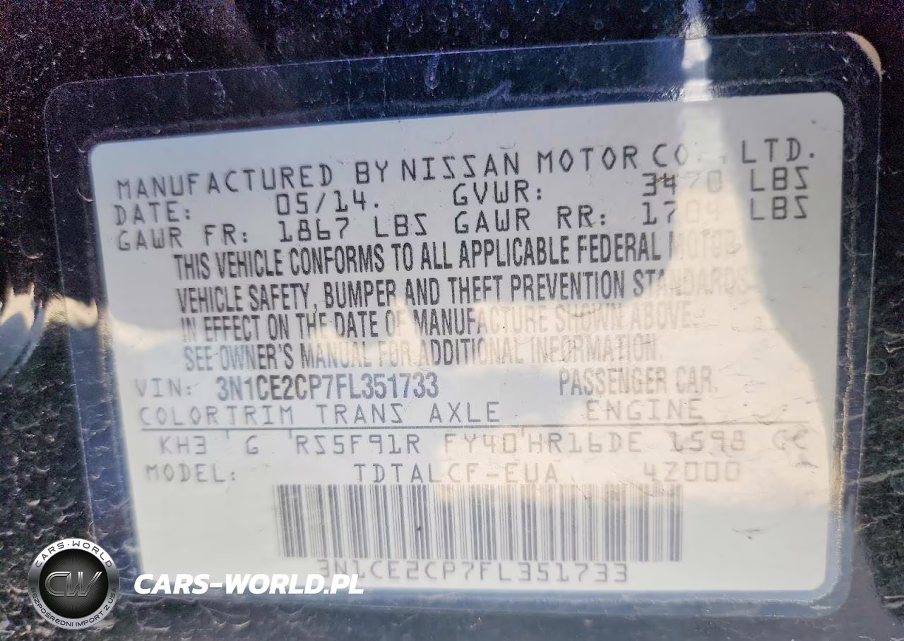 2015 Nissan Versa Note S VIN:3N1CE2CP7FL351733 - 13