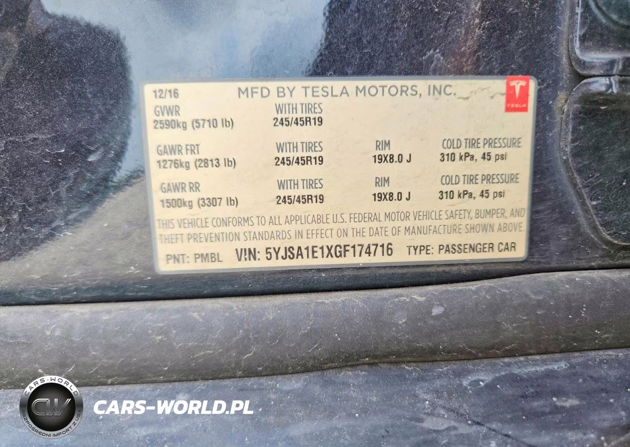 2016 Tesla Model S VIN:5YJSA1E1XGF174716 - 12